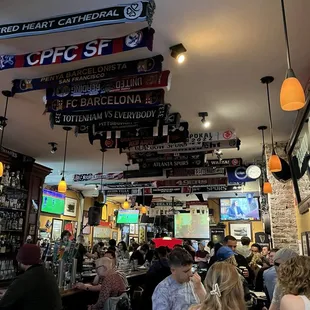 Inside on a Wednesday night (trivia night)