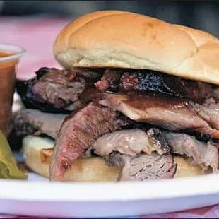 Brisket sandwich.