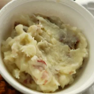 Looks like red and brown skins in the mashed potatoes
