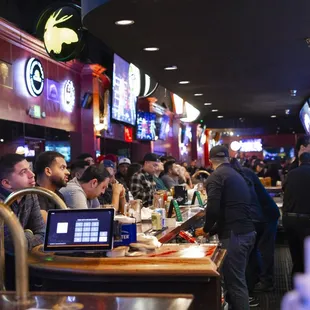 customers at the bar