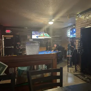 Pool League plays every two months on Thursday nights