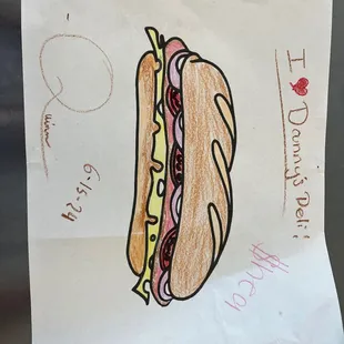 Hoagie drawing