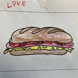 Hoagie drawing