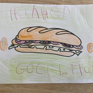 Hoagie drawing