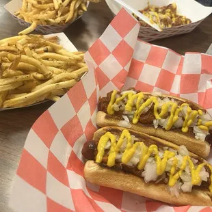 My dogs and fries!