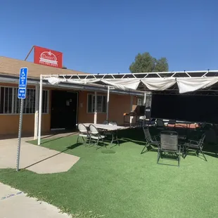 One of our open patio for dine in