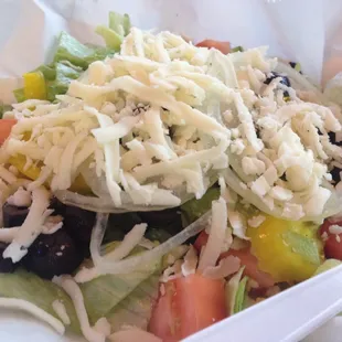 Side salad with Italian dressing