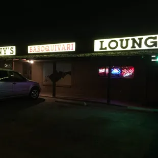 How it looks at night from the front.