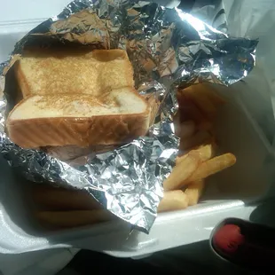 Brisket Sandwich, also on Texas Toast