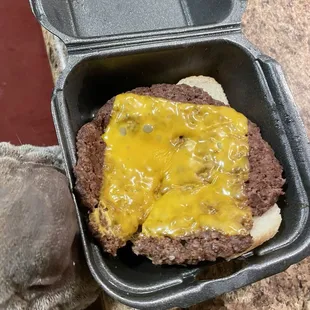 Doggo burger with cheese