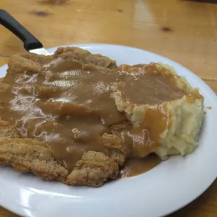 Country Fried Steak with Brown Gravy