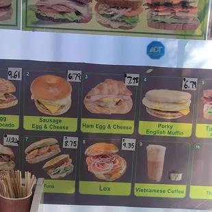 My daughter had a croissant with lox and capers that she loved!