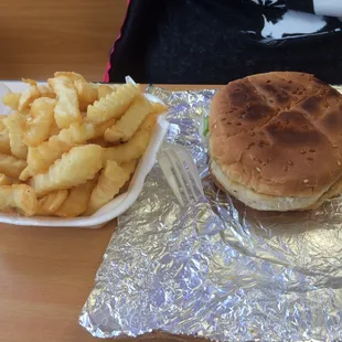 Turkey Burger w Fries n Coke $7.25