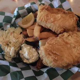 Fish &amp; Chips - 2 huge filets!