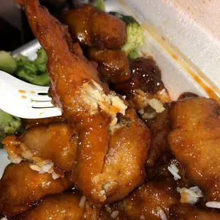 skin of the chicken after meat was pulled out