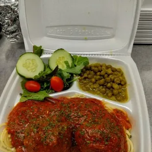 Meatballs and spaghetti