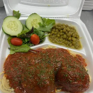 Meatballs and spaghetti