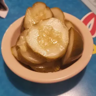 Complimentary pickles