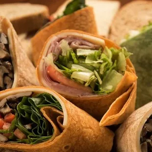 a plate of sandwiches