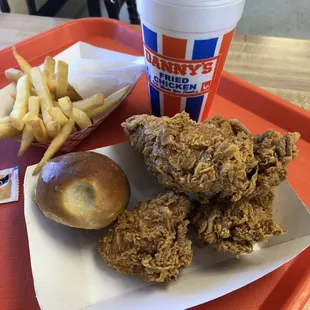 fried chicken and french fries