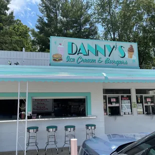 the front of the restaurant