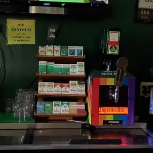 the bar and television