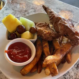 Chicken fingers kids menu