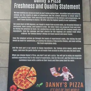menu, pizza