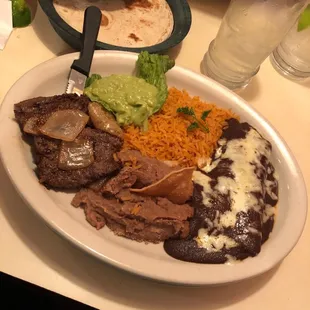 a plate of mexican food