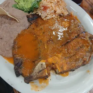 Some gristle and a bit much salt on ranchero sauce but otherwise great