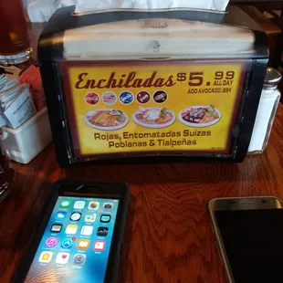 a phone and a lunch box