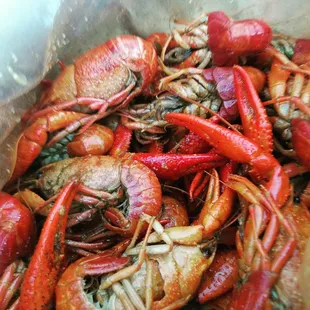 a bowl of craws