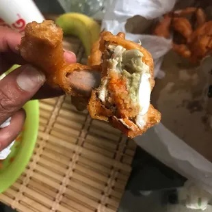 Uncleaned fried crab!