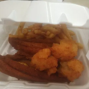 a container of deep fried food
