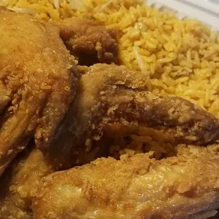 5 piece chicken wings with fried rice