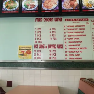 sushi and sashimi, menu