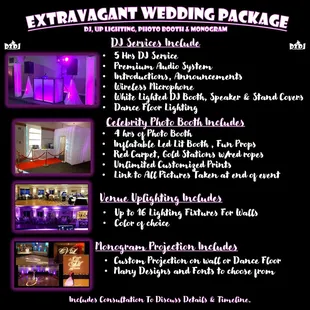 The perfect package for your wedding