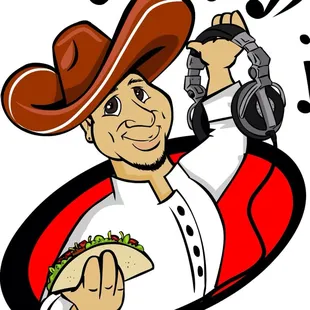 Taco man Dj logo
