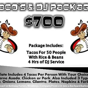 Tacos and Dj special