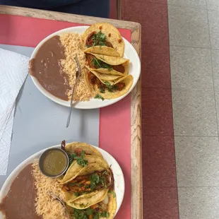 two plates of food
