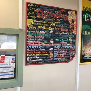 This is the menu. Excelent food and service