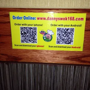 You can order online or through the app