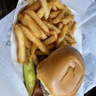 Double bacon lake burger