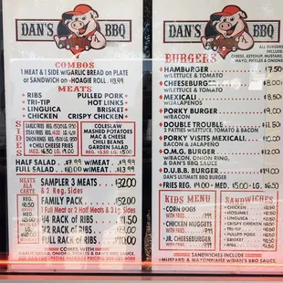 Menu from 7-23-22