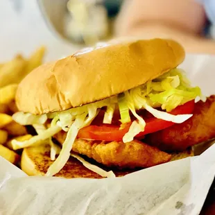 Hubby's Fried Haddock with fries. Excellent. His 2nd fave. His #1 fave is also the Grouper OuiOui.