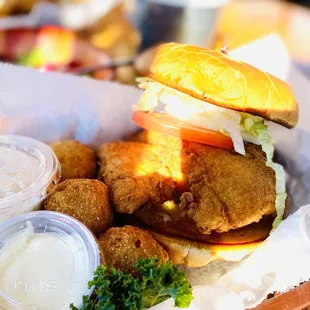 The Haddock sandwich. Amazballs. Get it! :)...