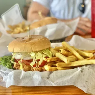 Fried Grouper sammy with fries. #1 Fave. Sublime. Get it every time :)...