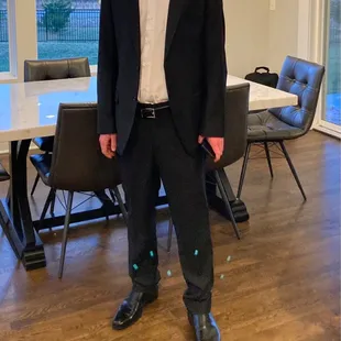 Very last minute tailored suit.