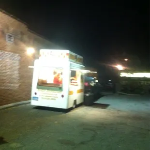 a food truck at night