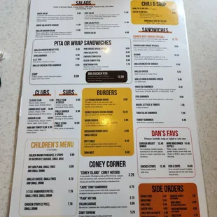 Menu as of 6/24/23